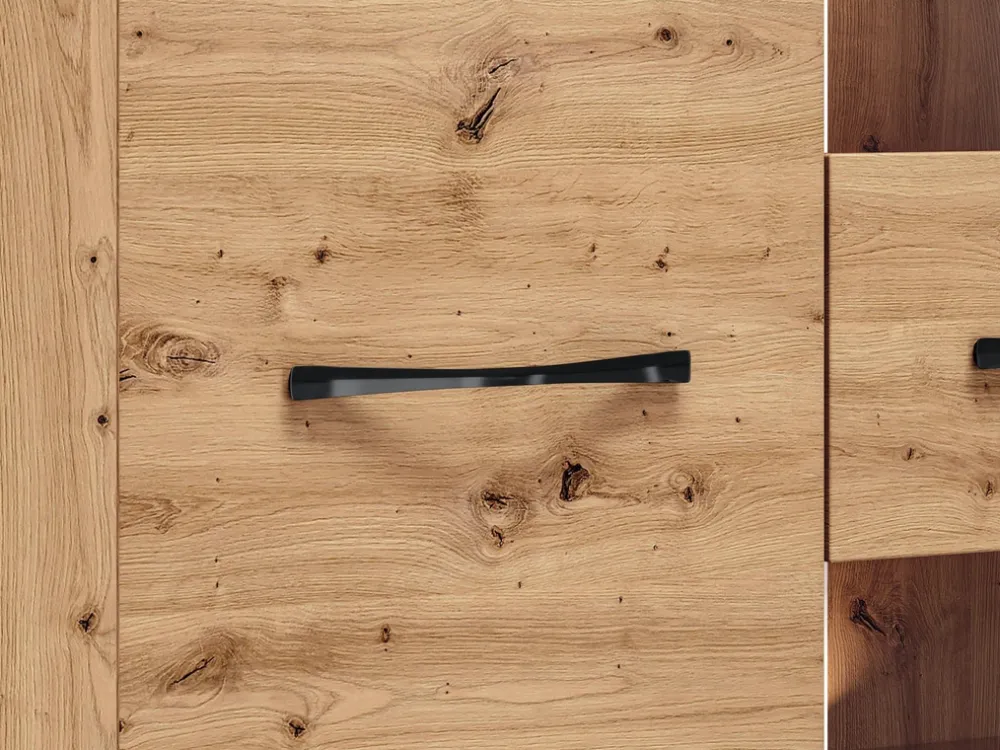 Zestawy Mebli Do Salonu|Witryny>ML Meble Nowoczesna witryna do salonu 92 cm ARTIS cichy domyk dąb artisan