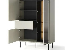 Zestawy Mebli Do Salonu|Witryny>lenart. Nowoczesna witryna do salonu 99 cm przeszklona EPIRO z oświetleniem