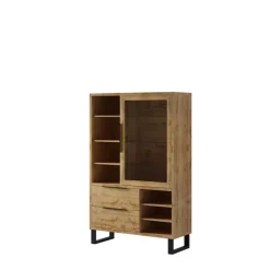 Zestawy Mebli Do Salonu|Witryny>Helvetia Nowoczesna witryna LOFT SALLE dąb wotan