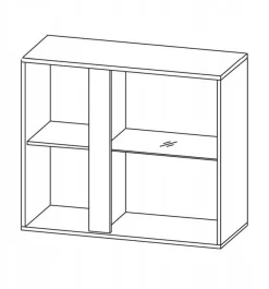 Witryny>LASKI Nowoczesna witryna wisząca biała połysk LINDA