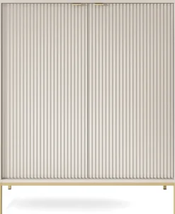 Zestawy Mebli Do Salonu|Komody>PIASKI Nowoczesna wysoka komoda do salonu 104 cm AVANTI cashmere kaszmir