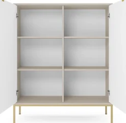 Zestawy Mebli Do Salonu|Komody>PIASKI Nowoczesna wysoka komoda do salonu 104 cm AVANTI cashmere kaszmir