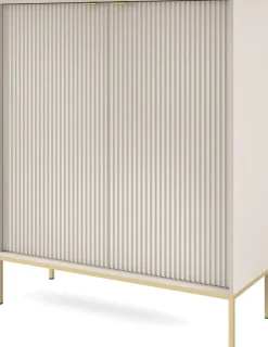 Zestawy Mebli Do Salonu|Komody></noscript>PIASKI Nowoczesna wysoka komoda do salonu 104 cm AVANTI cashmere kaszmir