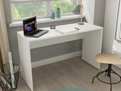 Biurka>Helvetia Nowoczesne białe biurko komputerowe 130 cm AGAPI