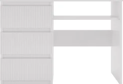 Biurka>MARIDEX Nowoczesne białe biurko z szufladami 110 cm CRAFTON biały