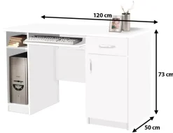 Biurka|Meble Młodzieżowe>MARIDEX Nowoczesne biurko komputerowe z szafką 120 cm KAMIL