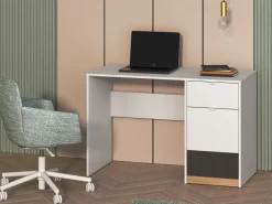 Biurka|Zestawy Mebli Młodzieżowych></noscript>ML Meble Nowoczesne biurko młodzieżowe 120 cm białe TORINO