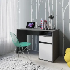 Biurka|Toaletki I Konsole></noscript>MEBLOSIEK Nowoczesne biurko młodzieżowe BILLY owe z białym frontem grafit