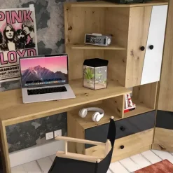 Biurka|Zestawy Mebli Młodzieżowych></noscript>DOMEL Nowoczesne biurko z regałem MONACO