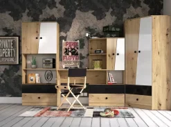 Biurka|Zestawy Mebli Młodzieżowych></noscript>DOMEL Nowoczesne biurko z regałem MONACO