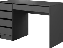 Biurka|Meble Młodzieżowe>LASKI Nowoczesne biurko z szufladami 120x55 cm JULIA antracyt