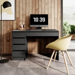 Biurka|Meble Młodzieżowe>LASKI Nowoczesne biurko z szufladami 120x55 cm JULIA antracyt
