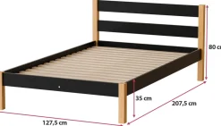 Łóżka Dziecięce|Łóżka Ze Stelażem></noscript>DOLMAR Nowoczesne drewniane łóżko 120x200 cm ze stelażem IVALO