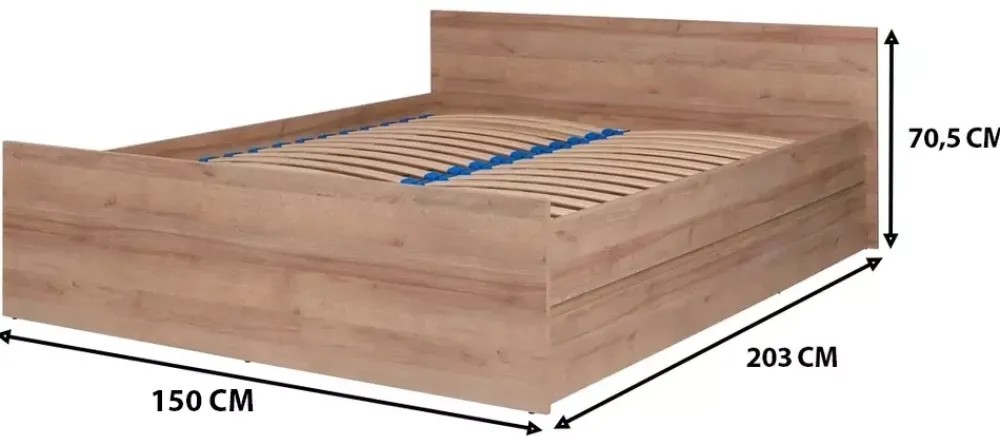 Łóżka Młodzieżowe|Łóżka Ze Stelażem>MARIDEX Nowoczesne łóżko do pokoju młodzieżowego 140x200 cm COSTA