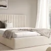 Łóżka Małżeńskie|Łóżka Ze Stelażem>Gruszka Nowoczesne łóżko do sypialni tapicerowane 180x200 cm BELIVO