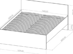 Łóżka Młodzieżowe|Łóżka Małżeńskie></noscript>GiB Meble Nowoczesne łóżko do sypialni 160x200 MAXIDO czarny