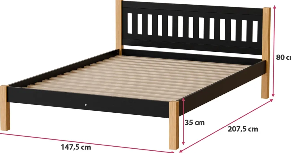 Łóżka Młodzieżowe|Łóżka Dziecięce>DOLMAR Nowoczesne łóżko drewniane 140x200 cm ze stelażem GALANT