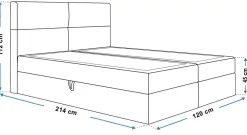 Meble Młodzieżowe|Łóżka Młodzieżowe></noscript>Riban Nowoczesne łóżko kontynentalne z pojemnikiem 120x200 cm GEND