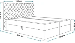Łóżka Małżeńskie|Łóżka Ze Stelażem></noscript>Riban Nowoczesne łóżko kontynentalne 180x200 cm z pojemnikiem BROLY