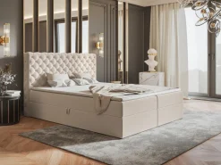 Łóżka Małżeńskie|Łóżka Ze Stelażem></noscript>Riban Nowoczesne łóżko kontynentalne 180x200 cm z pojemnikiem BROLY