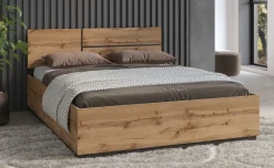 Meble Młodzieżowe|Łóżka Młodzieżowe>Helvetia Nowoczesne łóżko sypialniane 160x200 cm CROSS dąb wotan