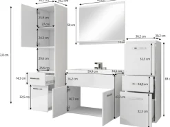 Meble Łazienkowe></noscript>BRATEX Nowoczesne meble łazienkowe dąb wotan MOLO ryflowane fronty