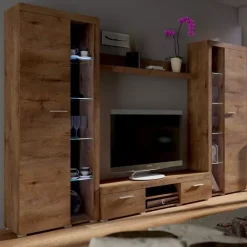 Meblościanki>Lempert Nowoczesne meble do salonu SAMBA BIG dąb lefkas