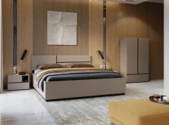 Zestawy Mebli Do Sypialni>Helvetia Nowoczesne meble do sypialni z łóżkiem 160x200 cm CROSS