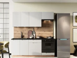 Meble Kuchenne>Stolkar Nowoczesne meble kuchenne 200 cm ISABEL szary jasny