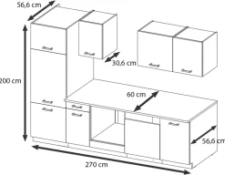 Meble Kuchenne></noscript>Lempert Nowoczesne meble kuchenne zestaw 270 cm TONY