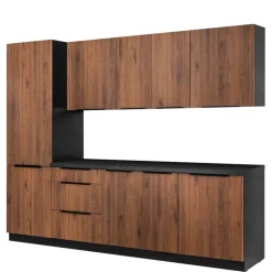 Meble Kuchenne>Lempert Nowoczesne meble kuchenne 260 cm MARGARET orzech okapi