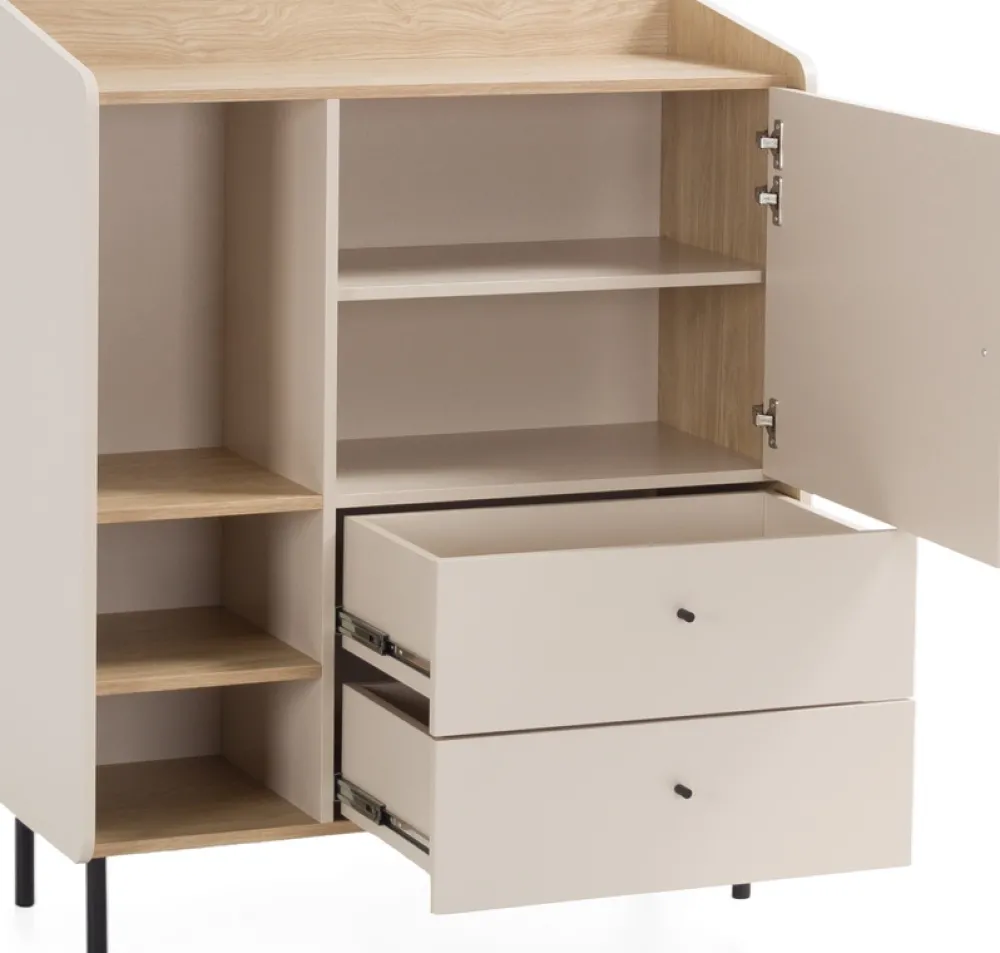 Zestawy Mebli Młodzieżowych>MEBLAR Nowoczesne meble młodzieżowe z łóżkiem ALDENO eukaliptus