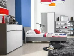 Zestawy Mebli Młodzieżowych>MARIDEX Nowoczesne meble młodzieżowe z łóżkiem i szafą ZENTO