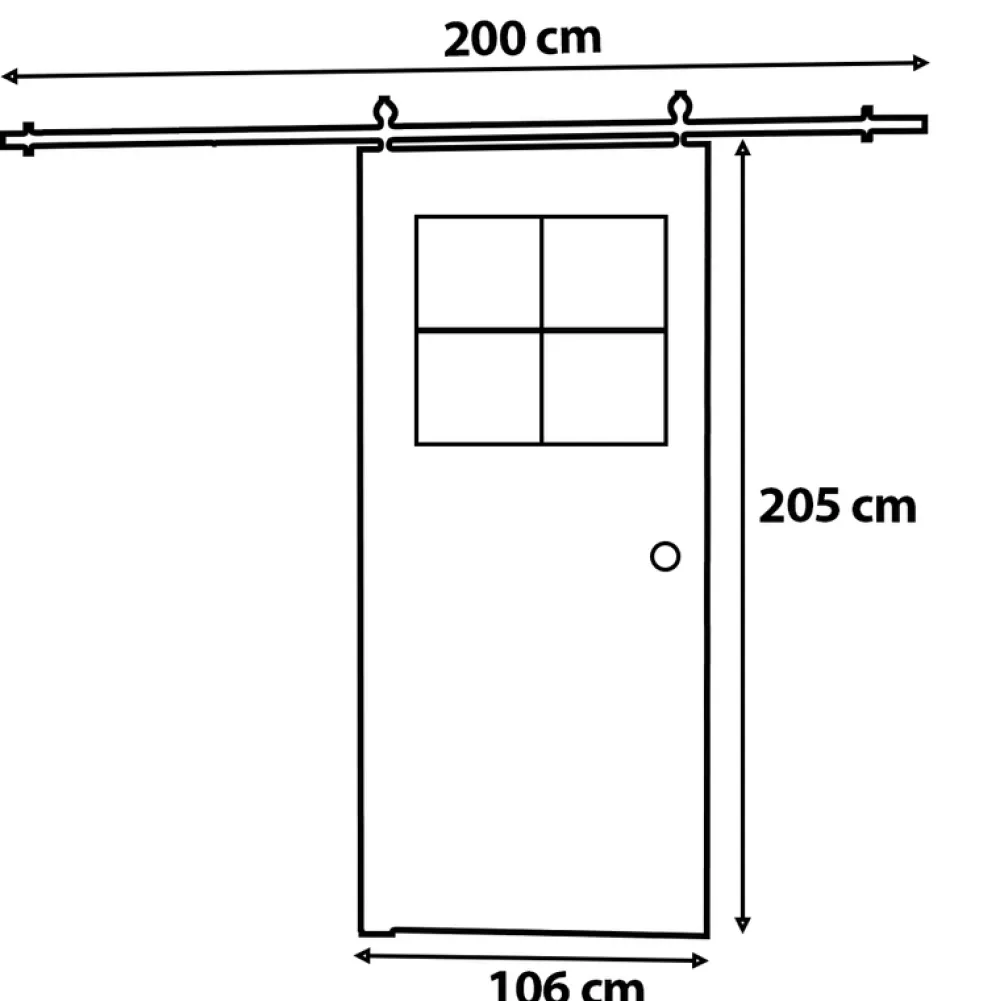 Drzwi Przesuwne>przesuwne.com Nowoczesne naścienne drzwi przesuwne 100 cm VITRE dąb sonoma