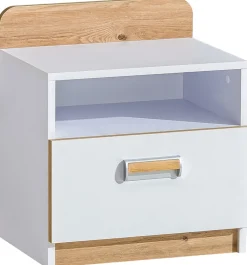 Zestawy Mebli Dziecięcych>DOLMAR Nowoczesne szafka nocna do pokoju dziecięcego 45 cm LUMINOUS biały