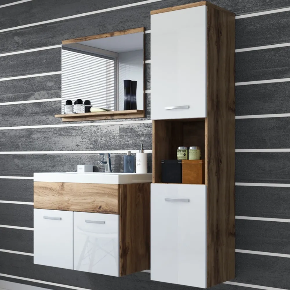 Meble Łazienkowe>BRATEX Nowoczesne szafki łazienkowe REAL