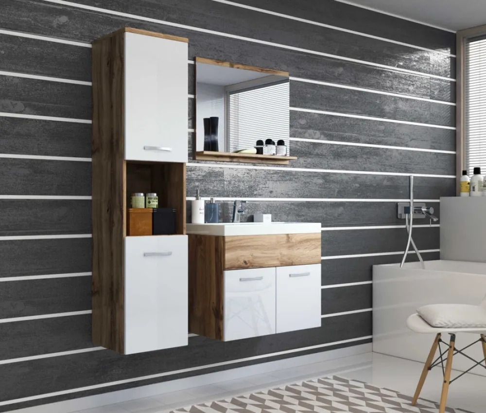 Meble Łazienkowe>BRATEX Nowoczesne szafki łazienkowe REAL