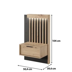 Meble Młodzieżowe|Zestawy Mebli Do Sypialni></noscript>LASKI Nowoczesne szafki nocne z szufladami TERAMO dąb artisan antracyt