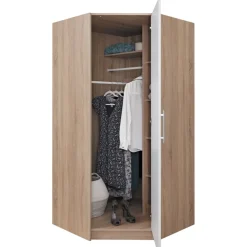 Meble Dla Dzieci|Meble Młodzieżowe></noscript>MEBLAR Nowoczesne szafy do sypialni SEVAS półki szuflady antracyt