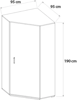 Meble Dla Dzieci|Meble Młodzieżowe></noscript>MEBLAR Nowoczesne szafy do sypialni SEVAS półki szuflady antracyt