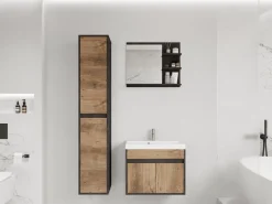 Meble Łazienkowe></noscript>BRATEX Nowoczesne wiszące meble łazienkowe z umywalką 60 cm CHAPO