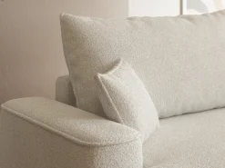 Meble Dla Dzieci|Meble Młodzieżowe></noscript>BROMARKT Nowoczesny beżowy narożnik z pojemnikiem i funkcją spania CARMELLO boucle