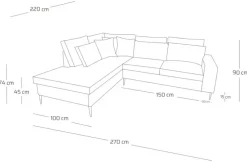 Narożniki></noscript>NEXT COLLECTION Nowoczesny beżowy narożnik do salonu EMBER