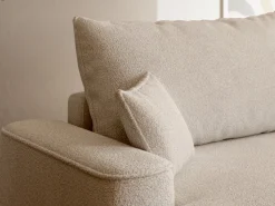 Meble Dla Dzieci|Meble Młodzieżowe></noscript>BROMARKT Nowoczesny beżowy narożnik z pojemnikiem i funkcją spania CARMELLO boucle