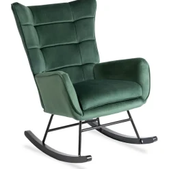 Fotele></noscript>MEBEL ELITE Nowoczesny fotel bujany do salonu zielony JAXON