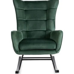 Fotele></noscript>MEBEL ELITE Nowoczesny fotel bujany do salonu zielony JAXON