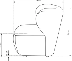 Meble Dla Dzieci|Meble Młodzieżowe></noscript>LASKI Nowoczesny fotel do salonu uszak beżowy AVILA