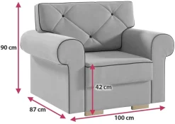 Fotele></noscript>Meble Grand Nowoczesny fotel do salonu CHEESE