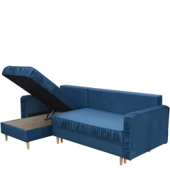 Narożniki>NEXT COLLECTION Nowoczesny narożnik do salonu w stylu glamour TOPEZ funkcja spania