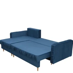 Narożniki></noscript>NEXT COLLECTION Nowoczesny narożnik do salonu w stylu glamour TOPEZ funkcja spania